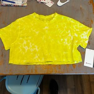 Lululemon All Yours Cropped Cotton T-Shirt *Tie Dye size 6